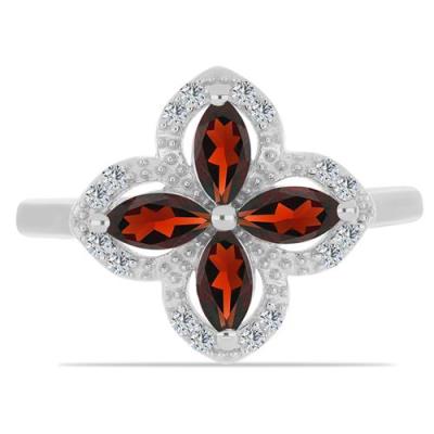 BUY 925 SILVER GARNET GEMSTONE RING